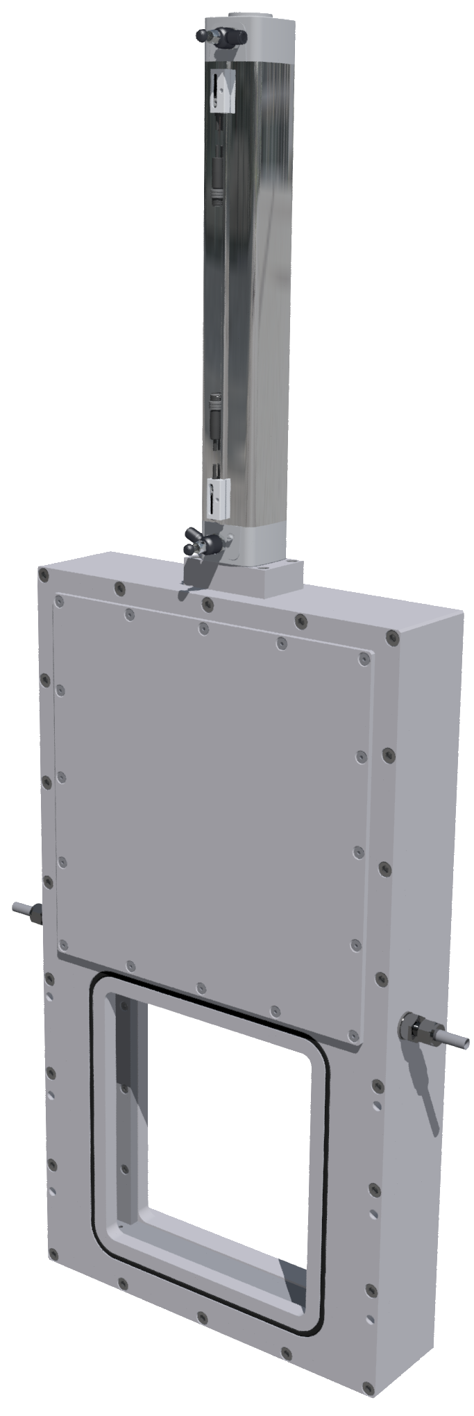Vanne tiroir thermalisée pneumatique automatique développée sur mesure par socrate industrie